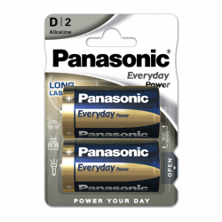 Blister 2 Pilas D/lr20  1,5 V  Panasonic Alkaline Everyday-power10118