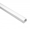 Canaleta Recta Aluminio Para Cinta De Led  2m  Con 4 Tapas Incluidas 1,4×1,8×200 Cm13564