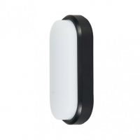 Aplique 12w 6400k Yucatan Oval Ip65 Negro 19,8x9,8x5,5cm 1140lm