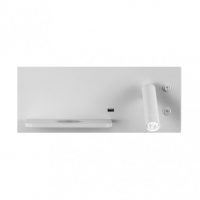 Aplique 2+8w 4000k Velazquez Dcho Blanco Usb+qi 130lm Doble Encendido 14x35x14 Cm