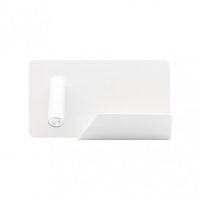 Aplique 3w 4000k Miguel Angel Izqdo Blanco C/usb  Y Estante 150lm 16x28x12 Cm Orientable