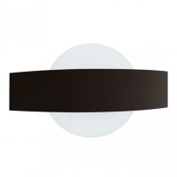 Aplique Barredor De Pared Circ.8w 4000k Arco Negro 630 Lm Ip20 13x24x5 Cm