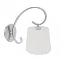 Aplique Bogota 1xe14 Cromo Pantalla Blanca 25x15x28 Cm