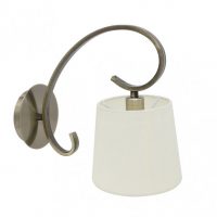 Aplique Bogota 1xe14 Cuero Pantalla Beis 25x15x28 Cm