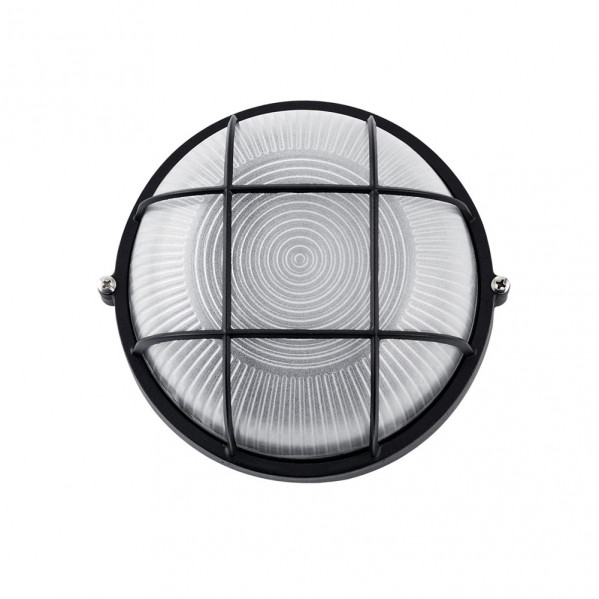 Aplique Ext. Aluminio Apus Pequeño 1xe27 Negro 9x17,5x17,5 Cm Ip44