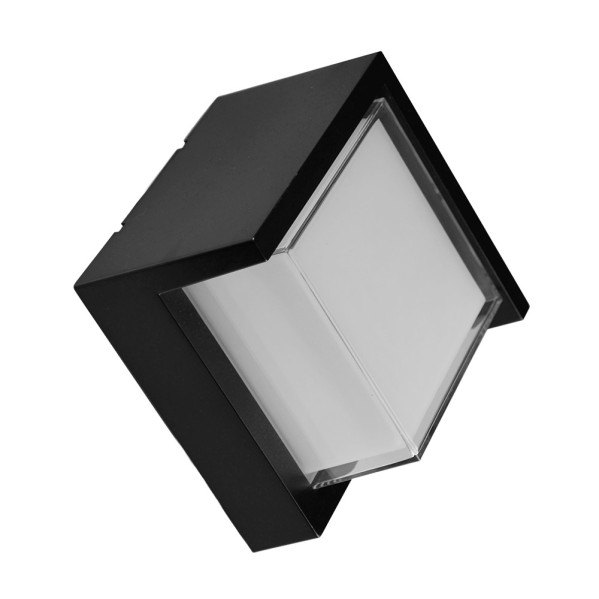 Aplique Exterior 12w 3000k Anoa Negro Ip65 16x16x10,2 Cm 600lm