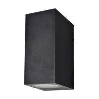 Aplique Exterior Alce 2xgu10 Negro Ip44 14,7x7x9 Cm