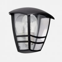 Aplique Exterior Aluminio Alnilan 1xe27 Negro Ip44 20x17,5x13 Cm C/reflector