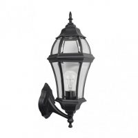 Aplique Exterior Aluminio Becrux 1xe27 Negro Ip44 59,5x25x26 Cm