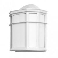 Aplique Exterior Aluminio Bellatrix 1xe27 Blanco 25x11x19,5 Cm Ip44