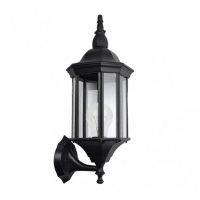 Aplique Exterior Aluminio Pollux 1xe27 Negro Ip44 50x18x20 Cm Ip44