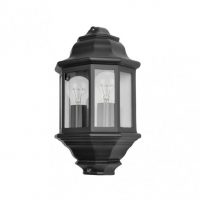 Aplique Exterior Aluminio Shaula 2xe27 Negro Ip44 38,5x22x12,5 Cm