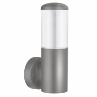 Aplique Exterior Azafran 1xe27 Gris Policarbonato 19,6x9,1x13,4 Cm Ip44