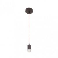 Arm.colgante P/pantalla Cara 1xe27 Marron/cuerda Regx10x10 Cm