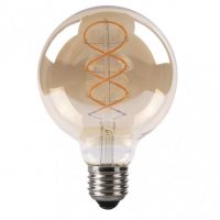 Bombilla Filamen.trenzado Globo 13x9,5d 4w 250lm E27 Ambar 2200k