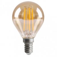 Bombilla Filamento Esferica 7x4,5d 4w 380lm E14 Ambar 2700k