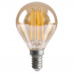 Bombilla Filamento Esferica 7x4,5d 4w 380lm E14  Ambar 2700k