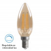 Bombilla Filamento Vela 10x3,5d 4w Regulable E14 330lm Ambar 2700k - Imagen 2
