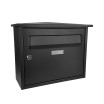 Buzon De Correo Nikita Acero Galvanizado Negro 33x39x17 Cm Diseño Trampilla Antilluvia Resistente - Imagen 2