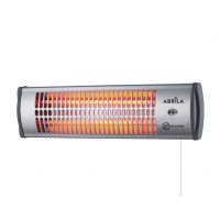 Estufa Cuarzo Tioman 1200w Negro/plata  2 Pot. Control Cadena De Tiro 15x53,5x12 Cm