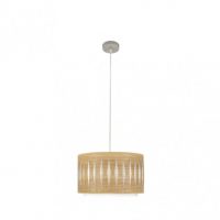 Colgante Alexandra 1xe27 Niquel/madera Clara Regx30x30 cm