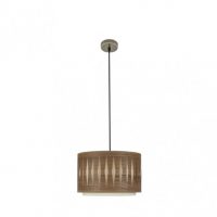 Colgante Alexandra 1xe27 Cuero/madera Oscura Regx30x30 cm