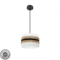 Colgante Angola 1xe27 Negr/blanc-yute Regx30x30cm