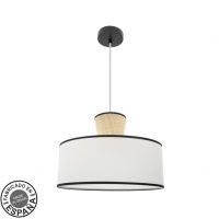 Colgante Camboya 1xe27 Negro/Blanco/natural Regx50x50cm