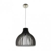 Colgante Caoba 1xe27 Madera Cafe Regx35x35 Cm