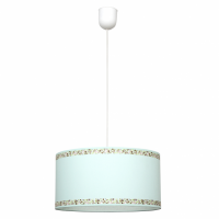 Colgante Cenefa Verde Agua 1xe27 Regx35d