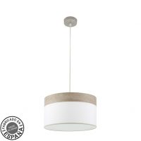 Colgante Cloe 1xe27 Niquel/blanca-madera Gris Regx40x40 cm
