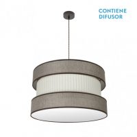 Colgante Home 3xe27 Marron/marron-beis Regx60x60 Cm