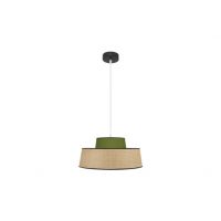 Colgante Jia 1xe27 Natural/verde Regx40x40 cm