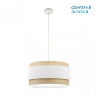 Colgante Kandy 3xe27 Natural/blanco Regx60x60 Cm