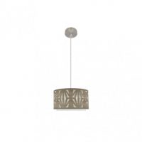 Colgante Katerina 1xe27 Niquel/madera Gris Regx30x30 cm