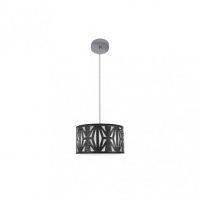 Colgante Katerina 1xe27 Cromo/madera Negra Regx30x30 cm