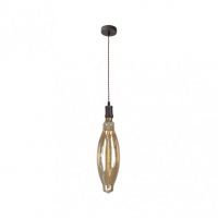 Colgante Lilia 1xe27 Marron/ambar  Bombilla  Incluida 8w 3000k 640lm Regx12x12 Cm