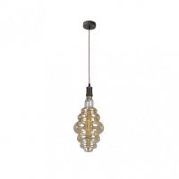 Colgante Loreto 1xe27 Marron/ambar  Bombilla Incluida 8w 3000k 620lm Regx20x20 Cm