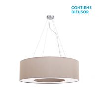 Colgante Mediano Haiti 4xe27 Cromo/Piedra Regx65x65 Cm