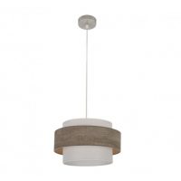 Colgante Myriam 1xe27 Niquel/Madera Gris Regx40x40 Cm