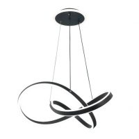 Colgante Nantes Negro 120w 3000-4000-6000k Regx60x 60cm 9600lm C/remoto Y Reg.intensidad