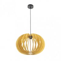 Colgante Olmo 1xe27 Madera Natural Regx45x45 Cm