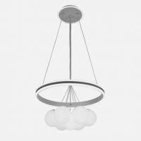 Colgante Rodano Blanco/gris 104w 3000-4000-6000k  Regx50x50cm 8320lm C/remoto,reg.intens