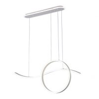 Colgante Style Blanco 205w 3000-4000-6000k 17940lm  C/luz Ambiente Remoto Y Reg.intensidadad Regx100x15cm