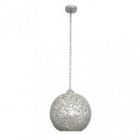 Colgante Tenor 1xe27 Cromo Mosaico Regx30x30 Cm