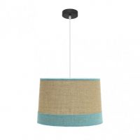 Colgante Tietar 1xe27 Saco/turquesa  Regx40x40 Cm