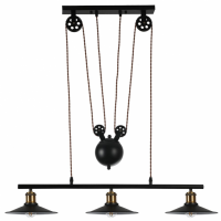 Colgante Triguero 3xe27 Negro Regx22x88 Cm