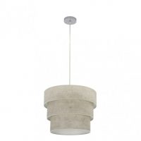 Colgante Triple Smile 1xe27 Cromo/cemento Gris Regx40x40 Cm