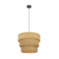 Colgante Triple Smile 1xe27 Marron/madera Clara Regx40x40 Cm