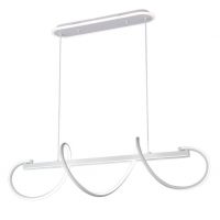 Colgante Yupi Blanco 149w 3000-4000-6000k 13572lm  C/luz Ambiente Remoto Y Reg.intensidad Regx97x25cm